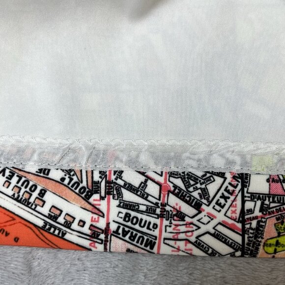 Maeve Anthropologie Womens Pleated Mini Skirt Size 6‎ Paris Map Print Scuba - Picture 7 of 12